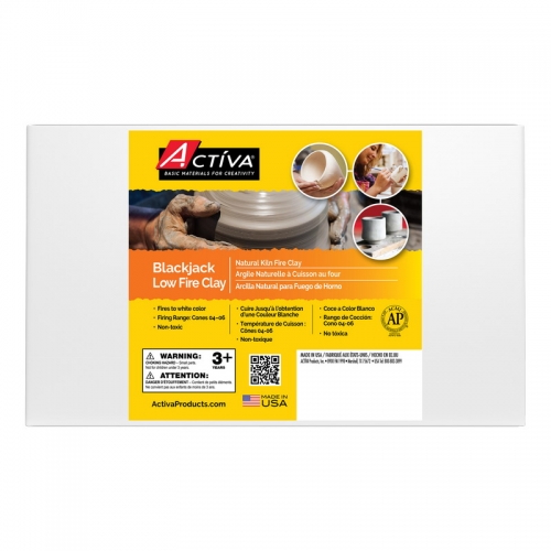 Blackjack Low Fire Clay™ Natural Pottery Clay, 50 lb (22.7 kg)